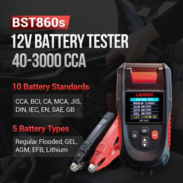 BST 860s - Testeur de batterie avec imprimante │ Launch – Image 3