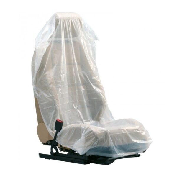 Housses de siège auto blanc - Plastique Jetable – Image 2