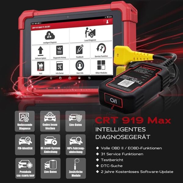 CRP 919 Max - Outil de diagnostic multimarques VL │ Launch – Image 4